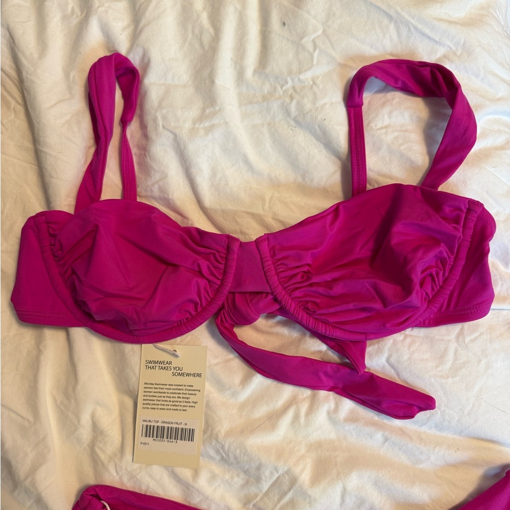 Monday Swimwear Malibu Top + Bottom - Dragon Fruit